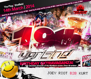 Uprising  14.03.14 - JOEY RIOT B2B KURT / JOEY RIOT B2B KURT - (SQ5)