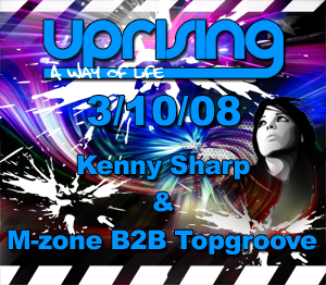 Uprising  03.10.08 - KENNY SHARP / M-ZONE B2B TOPGROOVE  - (SQ5)